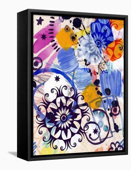 Abstract Background, Color Painted Graffiti-Andriy Zholudyev-Framed Stretched Canvas