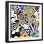 Abstract Background, Color Painted Graffiti-Andriy Zholudyev-Framed Art Print