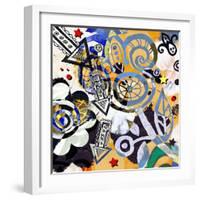 Abstract Background, Color Painted Graffiti-Andriy Zholudyev-Framed Art Print