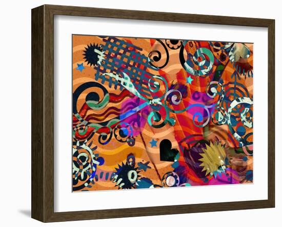 Abstract Background, Color Painted Graffiti-Andriy Zholudyev-Framed Art Print