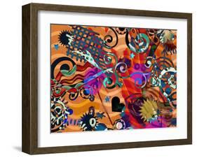 Abstract Background, Color Painted Graffiti-Andriy Zholudyev-Framed Art Print