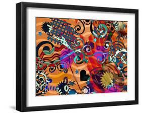 Abstract Background, Color Painted Graffiti-Andriy Zholudyev-Framed Art Print