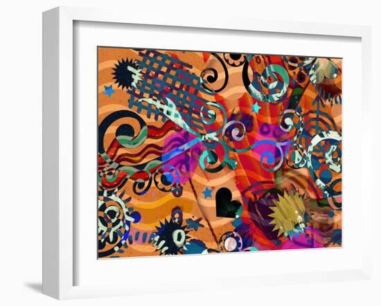 Abstract Background, Color Painted Graffiti-Andriy Zholudyev-Framed Art Print