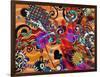 Abstract Background, Color Painted Graffiti-Andriy Zholudyev-Framed Art Print