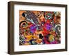 Abstract Background, Color Painted Graffiti-Andriy Zholudyev-Framed Art Print