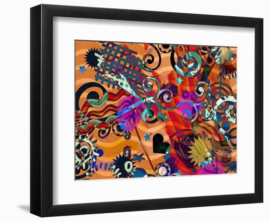 Abstract Background, Color Painted Graffiti-Andriy Zholudyev-Framed Art Print