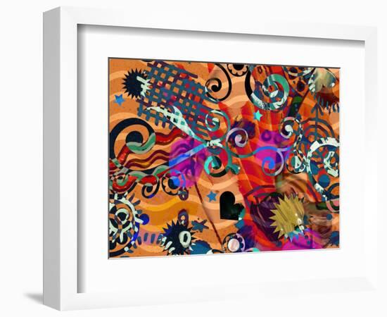 Abstract Background, Color Painted Graffiti-Andriy Zholudyev-Framed Art Print