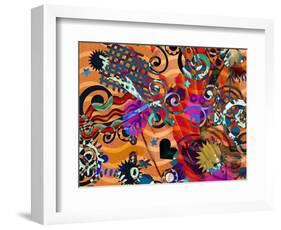 Abstract Background, Color Painted Graffiti-Andriy Zholudyev-Framed Art Print