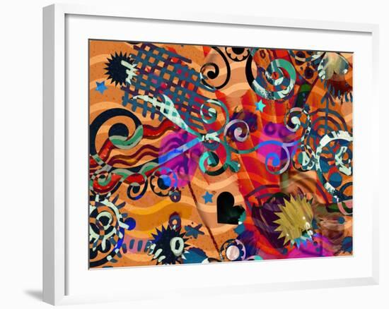 Abstract Background, Color Painted Graffiti-Andriy Zholudyev-Framed Art Print