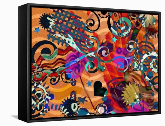 Abstract Background, Color Painted Graffiti-Andriy Zholudyev-Framed Stretched Canvas