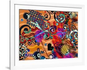 Abstract Background, Color Painted Graffiti-Andriy Zholudyev-Framed Art Print