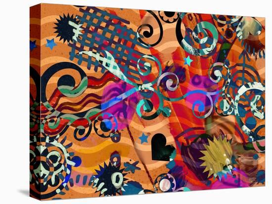 Abstract Background, Color Painted Graffiti-Andriy Zholudyev-Stretched Canvas