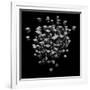 Abstract Background Cubes Explosion On Black-andegro4ka-Framed Art Print