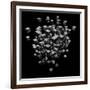 Abstract Background Cubes Explosion On Black-andegro4ka-Framed Art Print