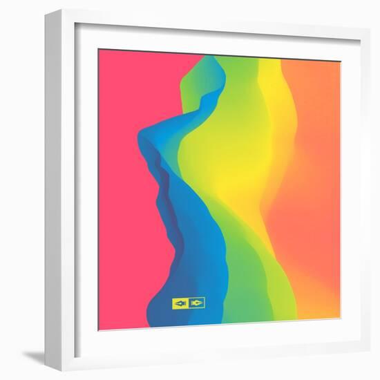 Abstract Background. Dynamic Effect. Futuristic Technology Style. Motion Vector Illustration.-Login-Framed Art Print