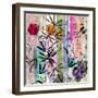 Abstract Background Illustration, with Strokes, Splashes and Geometric Lines-Kirsten Hinte-Framed Art Print