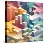 Abstract Background of Geometric Shapes-theromb-Stretched Canvas