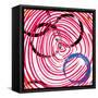 Abstract Background Pattern, with Circles, Strokes and Splashes-Kirsten Hinte-Framed Stretched Canvas