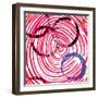 Abstract Background Pattern, with Circles, Strokes and Splashes-Kirsten Hinte-Framed Art Print