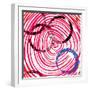 Abstract Background Pattern, with Circles, Strokes and Splashes-Kirsten Hinte-Framed Art Print