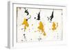 Abstract Background V Gold and Black-Roque Silva-Framed Art Print