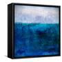 Abstract Background with Blue and White Color-elegeyda-Framed Stretched Canvas