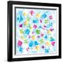 Abstract Background With Geometrical Objects-Blan-k-Framed Art Print