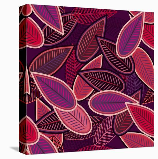 Abstract Background with Lilac Leaves-Lola Tsvetaeva-Stretched Canvas