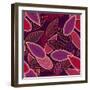 Abstract Background with Lilac Leaves-Lola Tsvetaeva-Framed Art Print