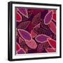 Abstract Background with Lilac Leaves-Lola Tsvetaeva-Framed Art Print