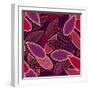 Abstract Background with Lilac Leaves-Lola Tsvetaeva-Framed Art Print