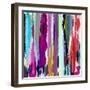 Abstract Background, with Strokes, Splashes and Geometric Lines-Kirsten Hinte-Framed Art Print