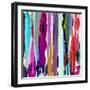 Abstract Background, with Strokes, Splashes and Geometric Lines-Kirsten Hinte-Framed Art Print
