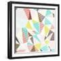 Abstract Background with Triangles and Colorful Geometric Shapes. Texture Pattern for Covers, Banne-Romas_Photo-Framed Art Print