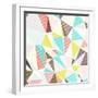 Abstract Background with Triangles and Colorful Geometric Shapes. Texture Pattern for Covers, Banne-Romas_Photo-Framed Art Print