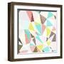Abstract Background with Triangles and Colorful Geometric Shapes. Texture Pattern for Covers, Banne-Romas_Photo-Framed Art Print