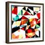 Abstract Background with Triangles and Colorful Geometric Shapes. Texture Pattern for Covers, Banne-Romas_Photo-Framed Art Print