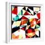 Abstract Background with Triangles and Colorful Geometric Shapes. Texture Pattern for Covers, Banne-Romas_Photo-Framed Art Print