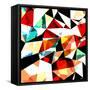 Abstract Background with Triangles and Colorful Geometric Shapes. Texture Pattern for Covers, Banne-Romas_Photo-Framed Stretched Canvas