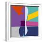 Abstract Background with Woman Silhouette Geometric Shapes Minimalistic Style-EverstRuslan-Framed Art Print