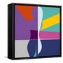 Abstract Background with Woman Silhouette Geometric Shapes Minimalistic Style-EverstRuslan-Framed Stretched Canvas