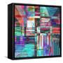 Abstract Background-Tanor-Framed Stretched Canvas