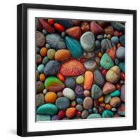 Abstract Beach Pebbles III-Lena Owens-Framed Photo