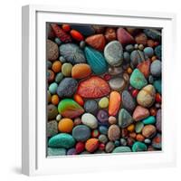 Abstract Beach Pebbles III-Lena Owens-Framed Photo