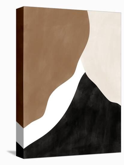 Abstract Beige and Brown Art No.1-Elena Ristova-Stretched Canvas