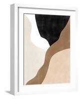 Abstract Beige and Brown Art No.2-Elena Ristova-Framed Giclee Print