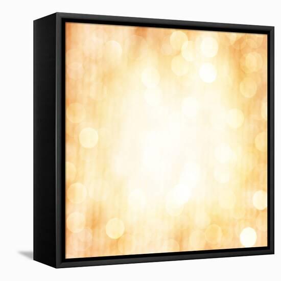 Abstract Beige Blur Background-Anna Omelchenko-Framed Stretched Canvas