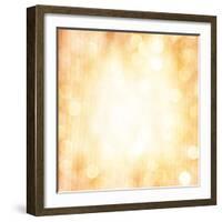 Abstract Beige Blur Background-Anna Omelchenko-Framed Art Print