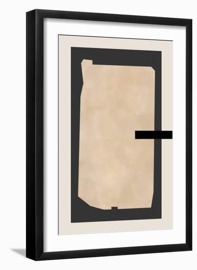 Abstract Beige Painting-Elena Ristova-Framed Giclee Print