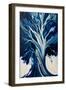 Abstract Big Blue Tree-Lea Faucher-Framed Art Print